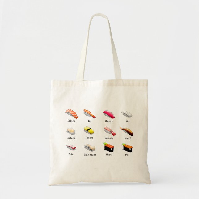 Wasabi sushi Japanese cute food Tote Bag (Front)