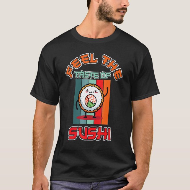 Wasabi Temaki Sashimi Oriental Sushiman Sushi Asia T-Shirt (Front)