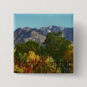 Wasatch Mountain Autumn In Utah 2 Inch Square Button