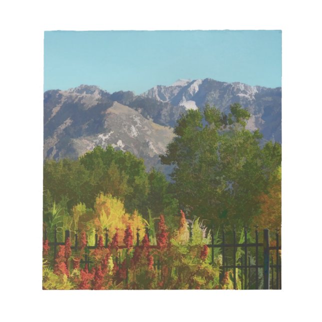 Wasatch Mountain Autumn In Utah Notepad (Front)