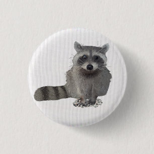Waschbär 1 inch round button
