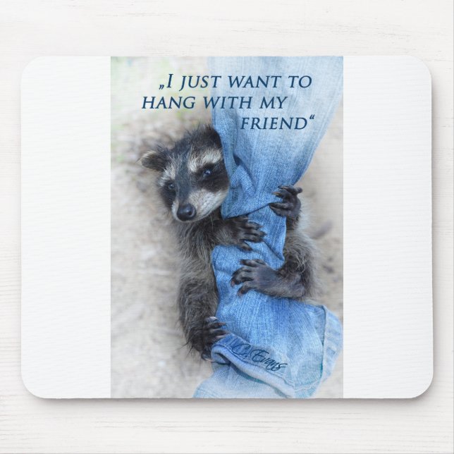 Waschbär  -  Abhängen Mouse Pad (Front)