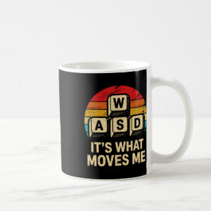 Wasd It’s What Moves Me Funny Retro Pc Gamer Compu Coffee Mug