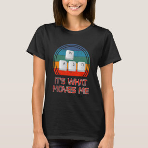 Wasd It's What Moves Me Video Gaming Boys Men Vint T-Shirt