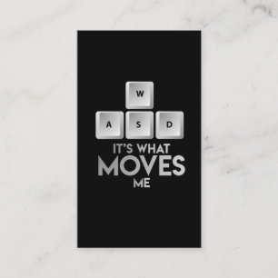 WASD Keyboard Keys PC Gaming T-shirt Nerd Gamer Business Card