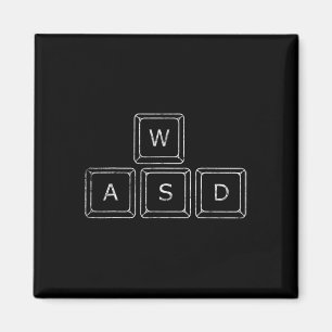 Wasd Pc Gamer Keys Computer Gaming Gift Magnet