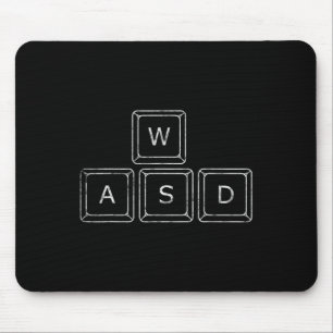 Wasd Pc Gamer Keys Computer Gaming Gift Mouse Pad
