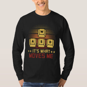 Wasd Pc Gamer Video Gaming Boys Men Vintage T-Shirt