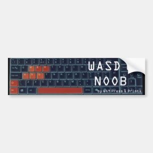 "WASD U NOOB" Bumper Sticker