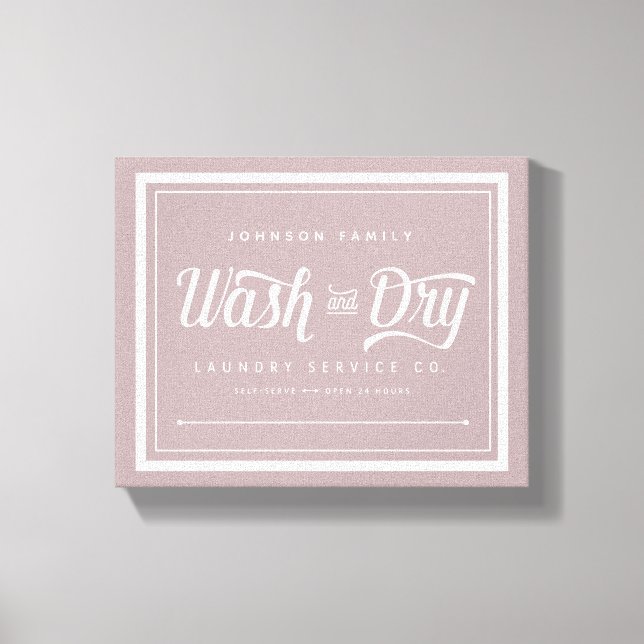 Wash and Dry Laundry Sign (Customize it!) (Front)