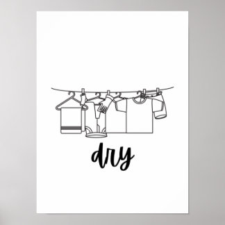 Wash dry fold repeat posters