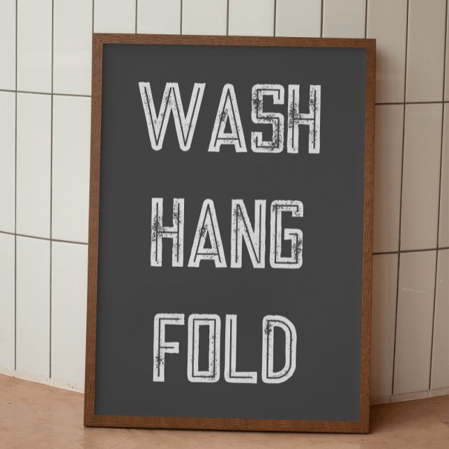 Wash Hang Fold Laundry Routine Poster (Creator Uploaded)