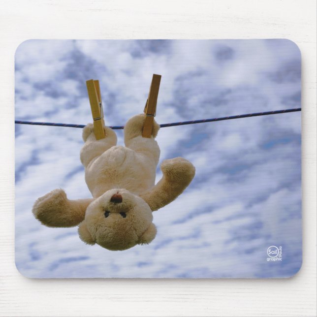 Wash line with cubob boar hanging to dry. mouse pad (Front)