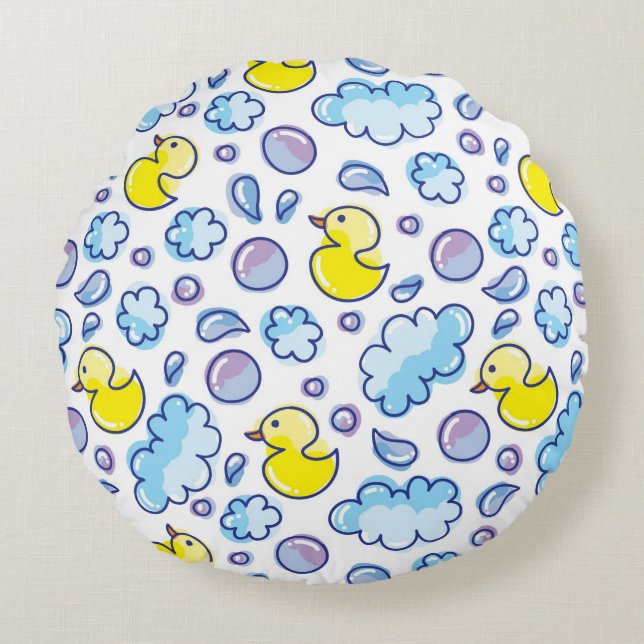wash pattern round pillow (Front)