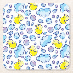wash pattern square paper coaster