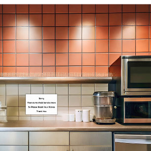 Wash Your Dishes White Poster