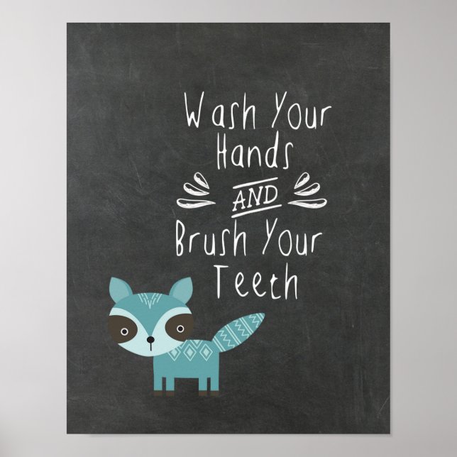 Wash Your Hand and Brush Your Teeth Poster (Front)
