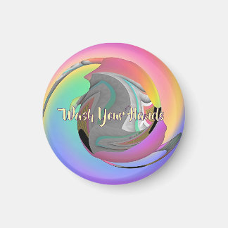Wash Your Hand Rainbow Fish Magnet