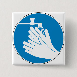 Wash Your Hands 2 Inch Square Button