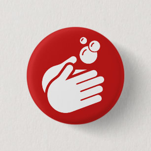 Wash Your Hands - Hand Washing Coronavirus & Flu 1 Inch Round Button