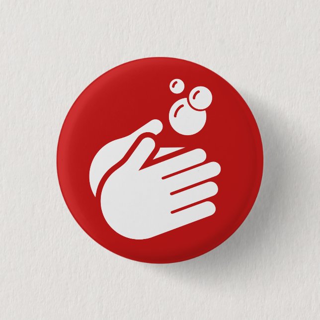 Wash Your Hands - Hand Washing Coronavirus & Flu 1 Inch Round Button (Front)