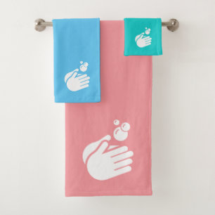 Wash Your Hands - Hand Washing Coronavirus & Flu Bath Towel Set