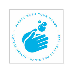 Wash Your Hands - Hand Washing Coronavirus & Flu Self-inking Stamp