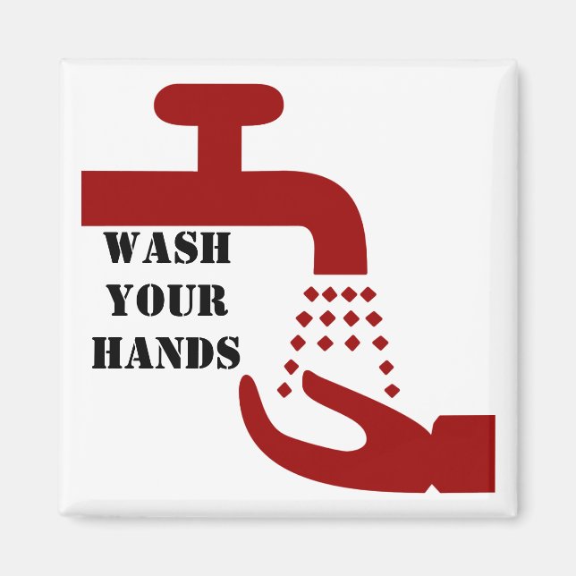 Wash Your Hands Magnet (Front)