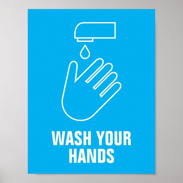 Wash Your Hands sign custom Corona Virus Covid19 (Front)
