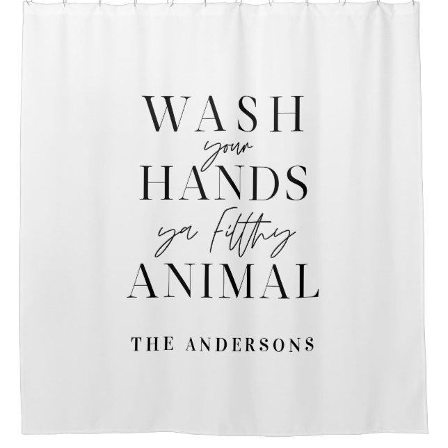 Wash your hands ya filth animal funny typography (Front)