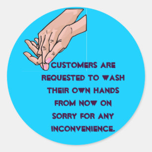 Wash your own classic round sticker