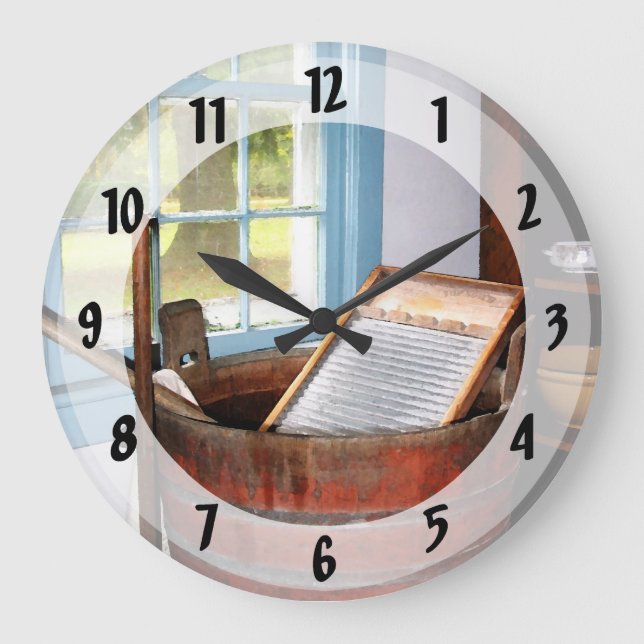 Washboard Large Clock (Front)