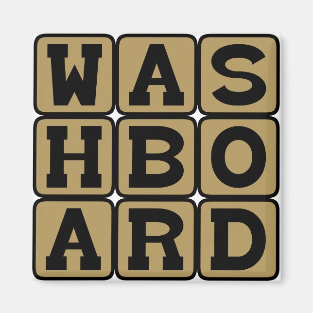 Washboard, Washing Tool or Abs Magnet (Front)