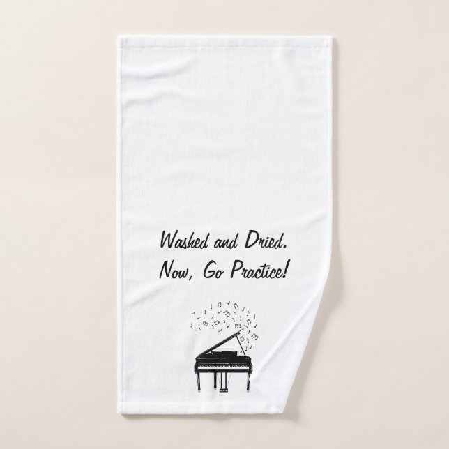 Washed and Dried, Now, Go Practice! Hand Towel (Hand Towel)