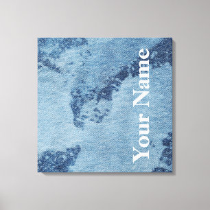 Washed Denim Design #1 at Emporio Moffa Canvas Print