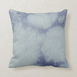 Washed Denim Design #1 @ Emporio Moffa Throw Pillow