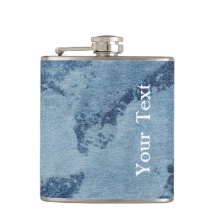 Washed Denim Design #9 at Emporio Moffa Hip Flask