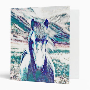 Washed Multicolor Bright Horse Art Binder