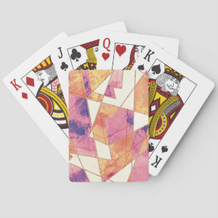 Washed Out Geometric Pattern Classic Playing Cards