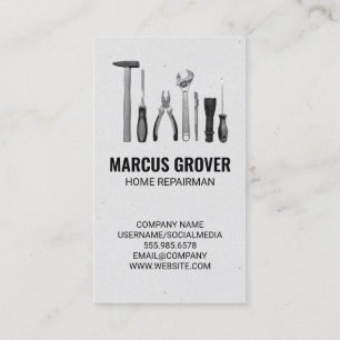Washer and Dryer Repair Tools Business Card