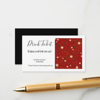 Washi Paper Drink Ticket Enclosure Card