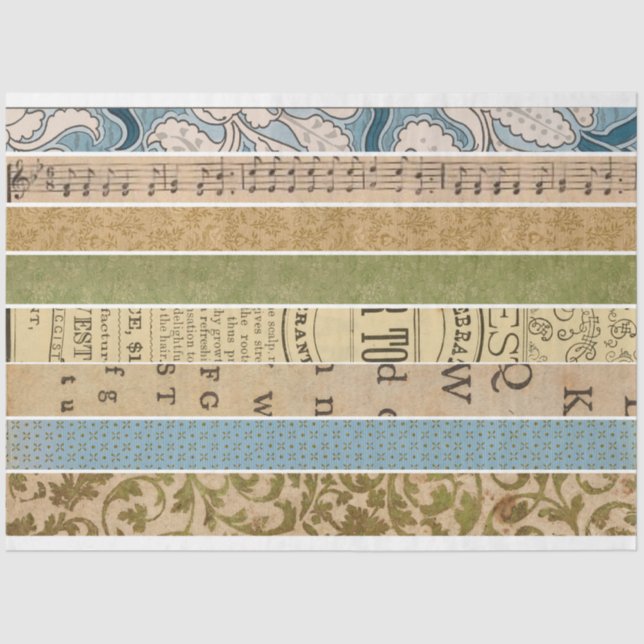 Washi Tape Furniture Decoupage Paper (Front)