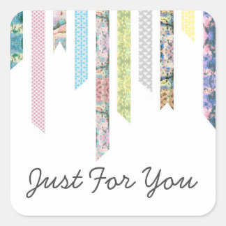 Washi Tape Pastels | DIY & Crafts | Personalized Square Sticker