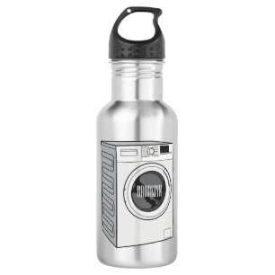 Washing machine cartoon illustration  532 ml water bottle