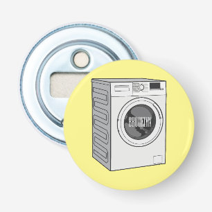 Washing machine cartoon illustration  bottle opener