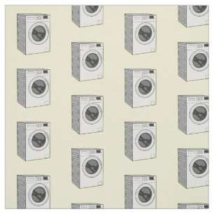 Washing machine cartoon illustration fabric