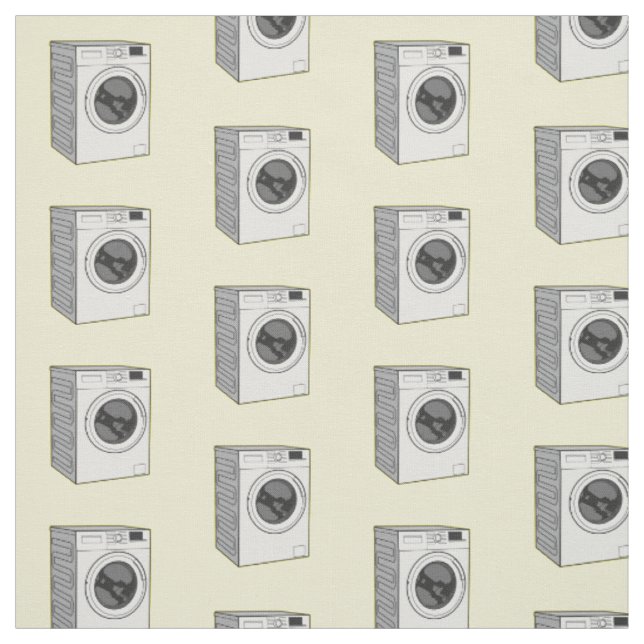 Washing machine cartoon illustration fabric (Swatch)