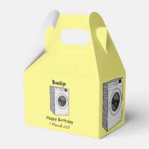 Washing machine cartoon illustration favor box