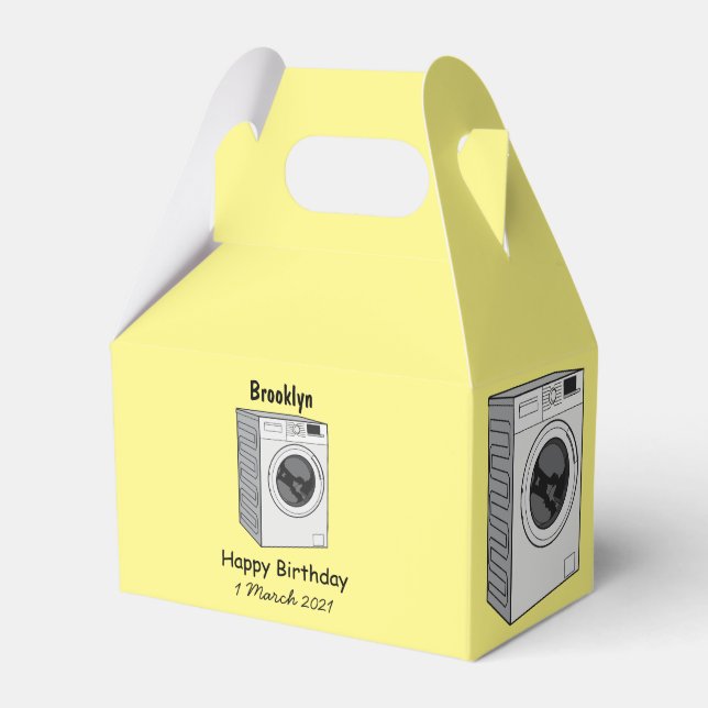 Washing machine cartoon illustration favor box (Front Side)