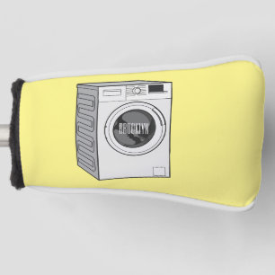 Washing machine cartoon illustration  golf head cover